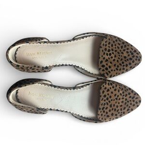 Isaac Mizrahi New York Women's Brown Leopard Spots Flats Sz 6